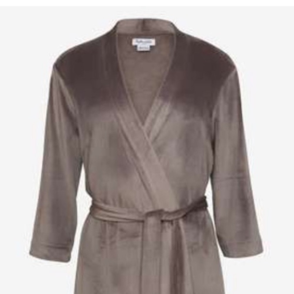 🆕Splendid – Velour Robe – Cozy Gray Belted Robe - Picture 7 of 7